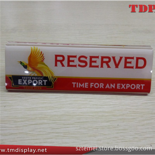 Factory Directly Custom Printed Restaurant Acrylic Menu Holder Base